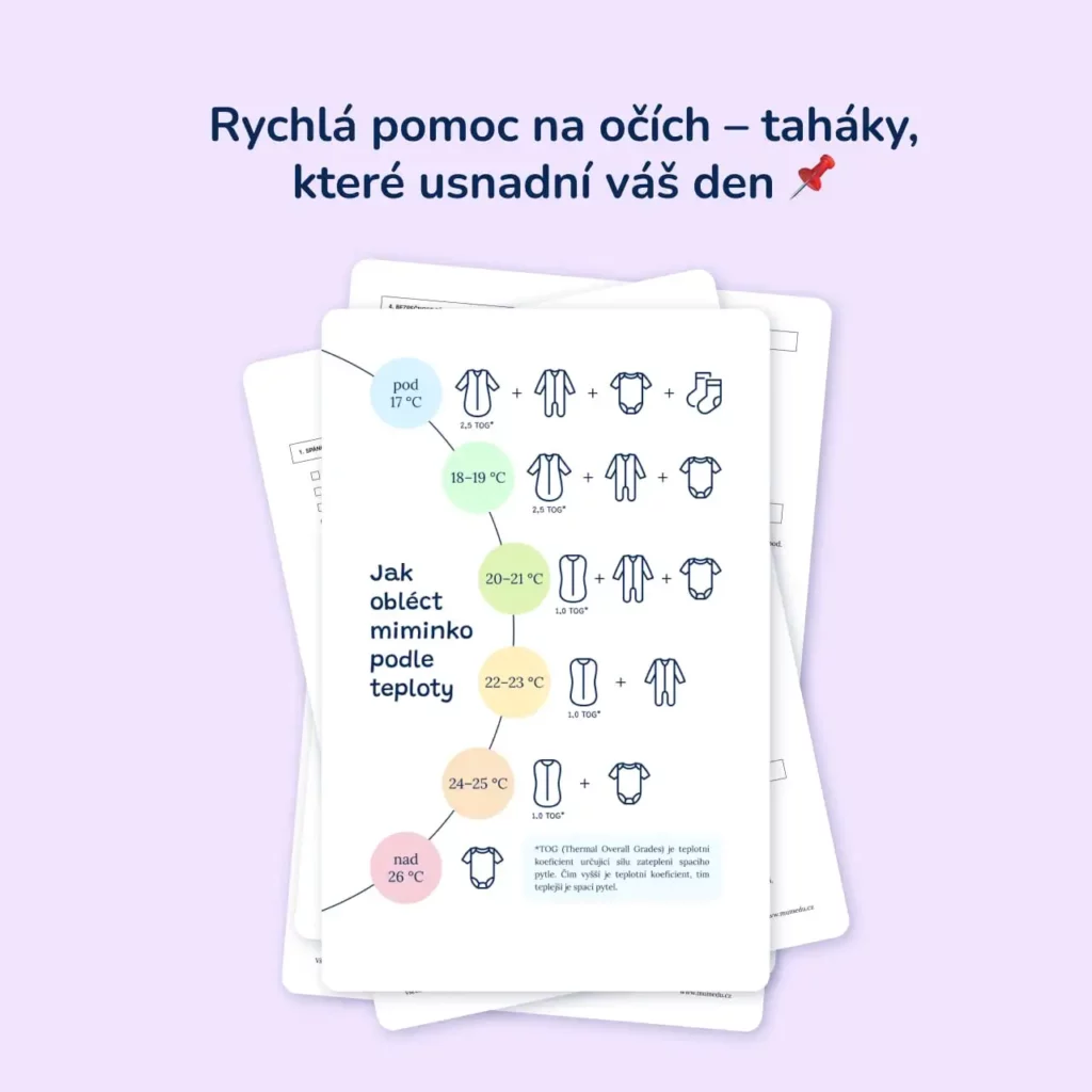 Taháky k e-booku Spánek miminek – jak obléct miminko podle teploty