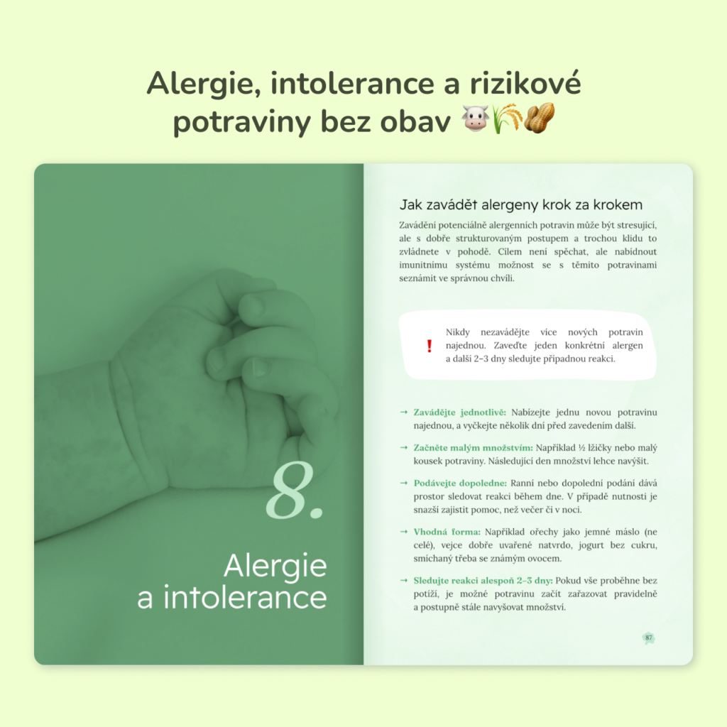Zavádíme příkrmy – alergie, intolerance a rizikové potraviny